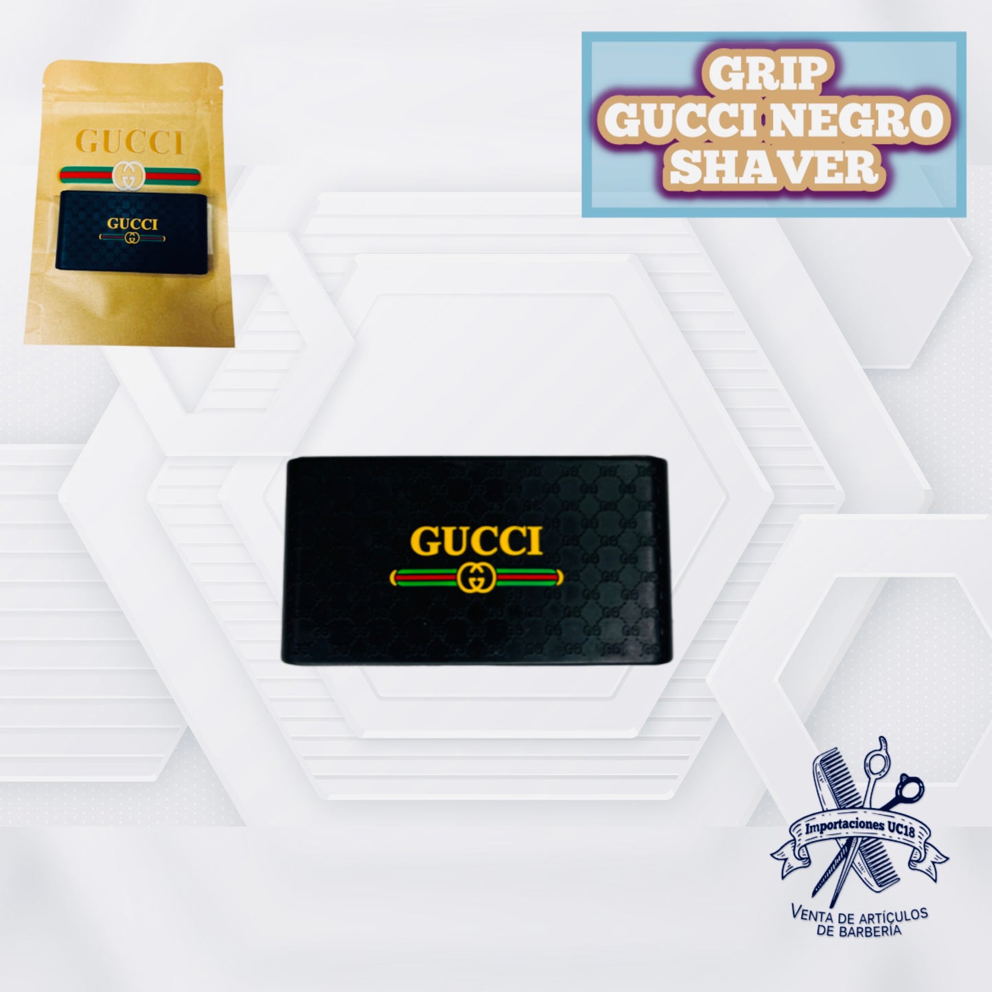 Grip Antideslizante Negro GUCCI para Trimmer, Clipper y Shaver