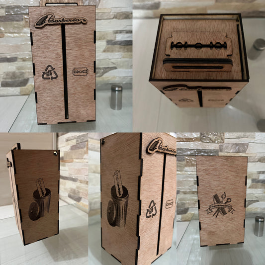 Tacho para hojas de afeitar desechables
