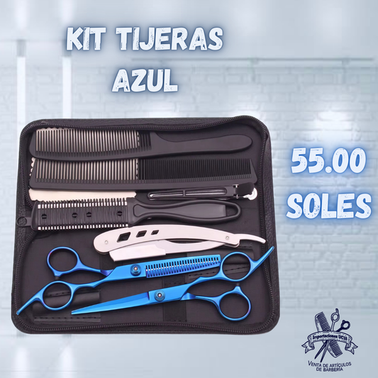 KIT TIJERAS AZUL 6”