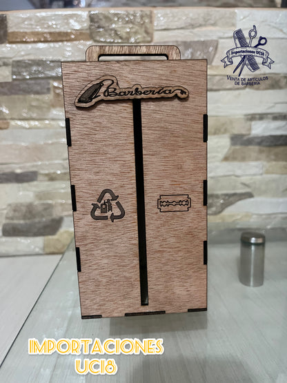 Tacho para hojas de afeitar desechables