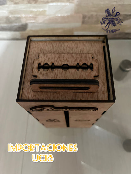 Tacho para hojas de afeitar desechables